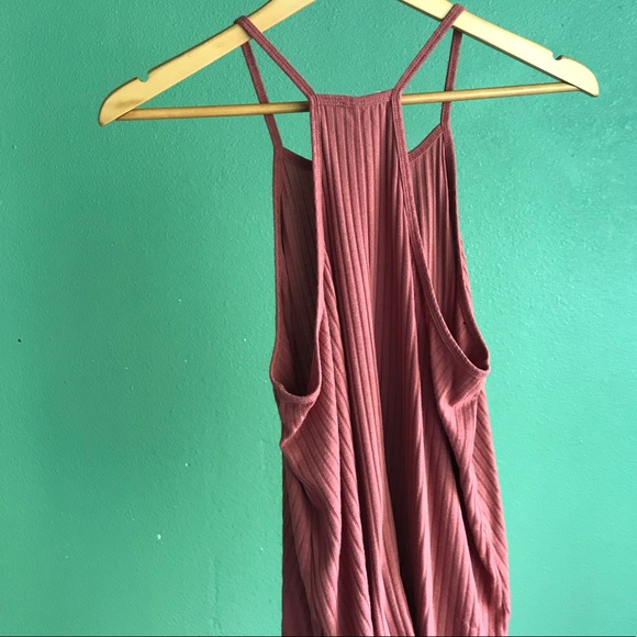 Rusty Red Ribbed Tank Top Racerback Style - Picture 4 of 6